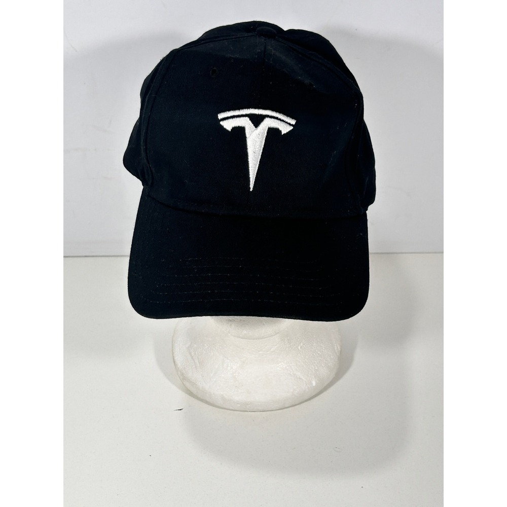 Tesla Motors Black Baseball Cap Hat Embroidered Logo Otto 18-536 One Size
